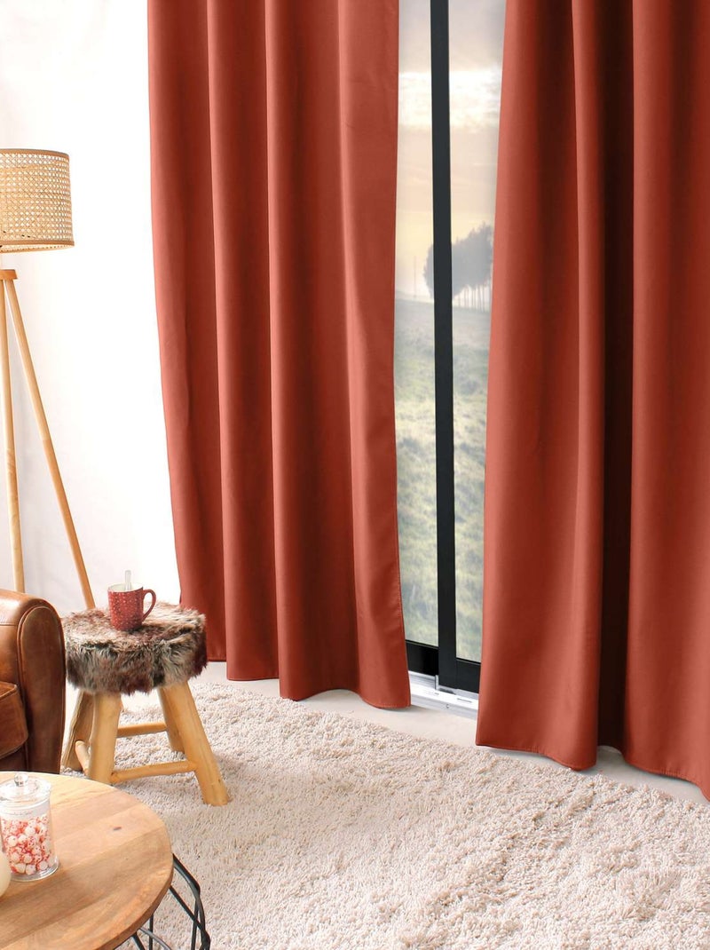 Rideau thermique isolant GLACIER Marron - Kiabi