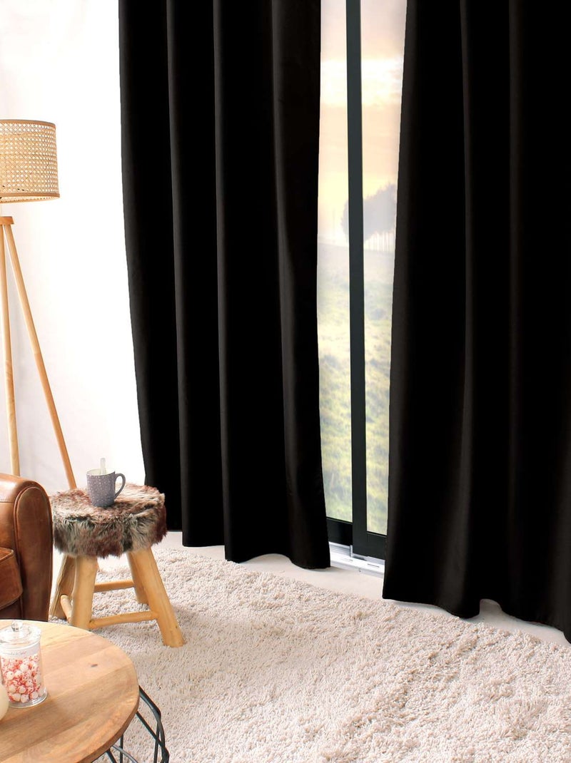Rideau thermique isolant GLACIER Noir - Kiabi