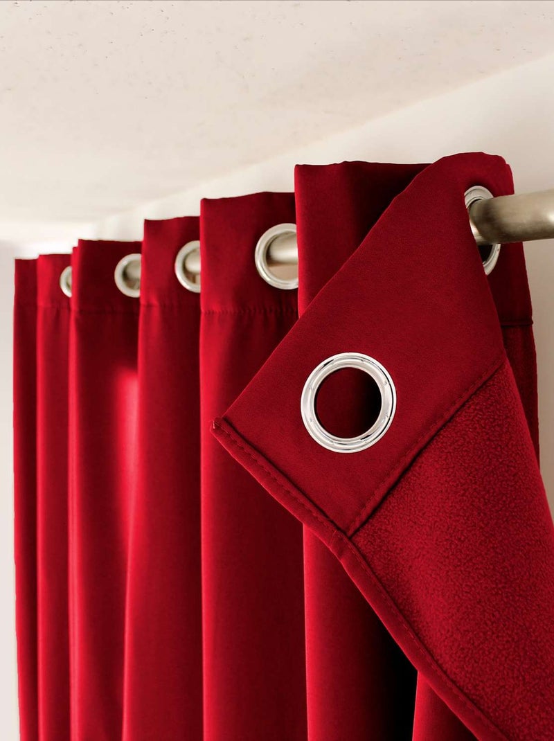 Rideau thermique isolant GLACIER Rouge - Kiabi