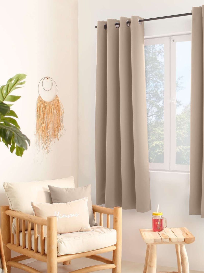 Rideau thermique isolant pour fenêtre GLACIER Beige - Kiabi