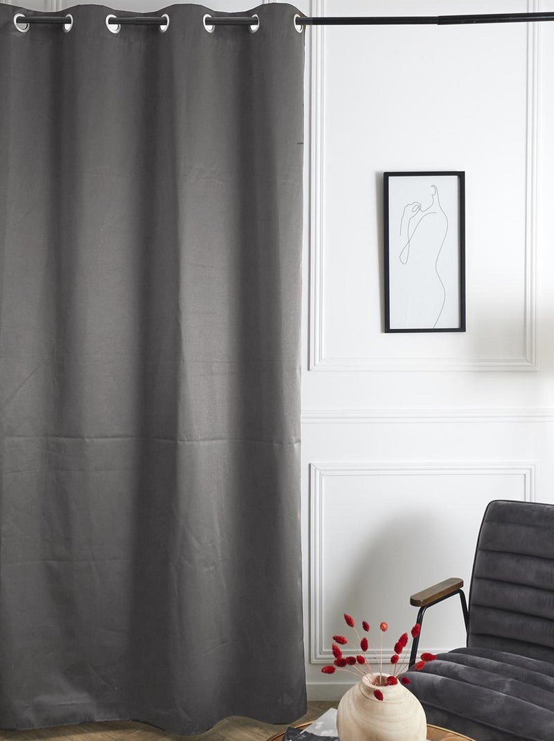 Rideau thermique isolant SMOOTH Gris - Kiabi