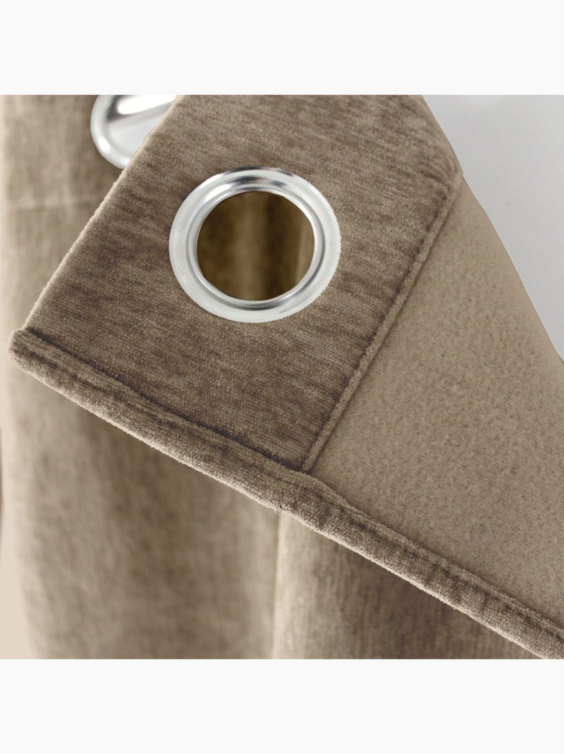 Rideau thermique isolant verso polaire 140x260cm Beige - Kiabi