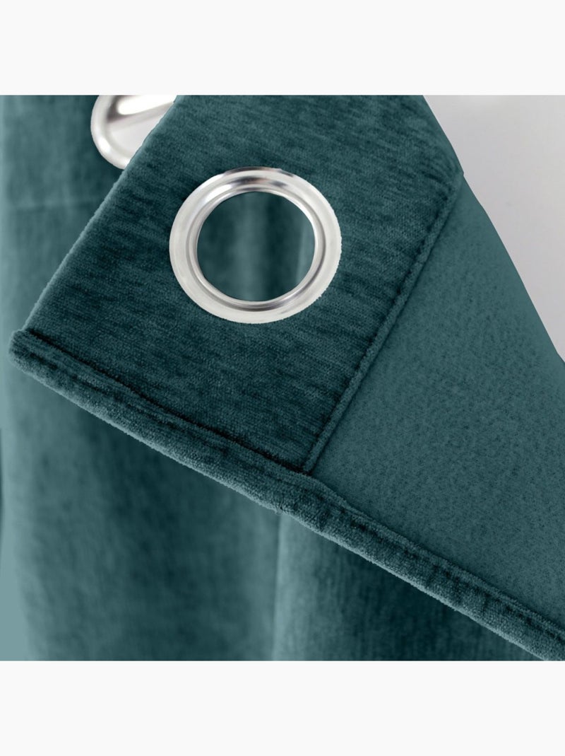 Rideau thermique isolant verso polaire 140x260cm Bleu - Kiabi