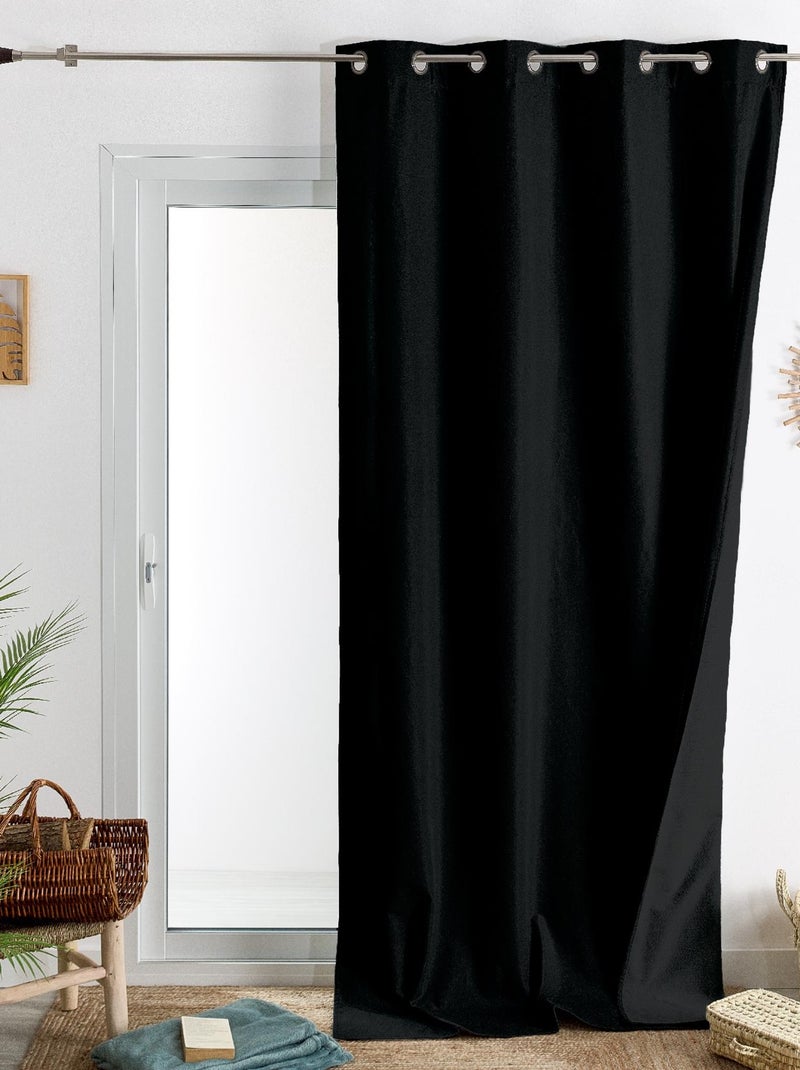 Rideau thermique occultant 100% doublure polaire Noir - Kiabi