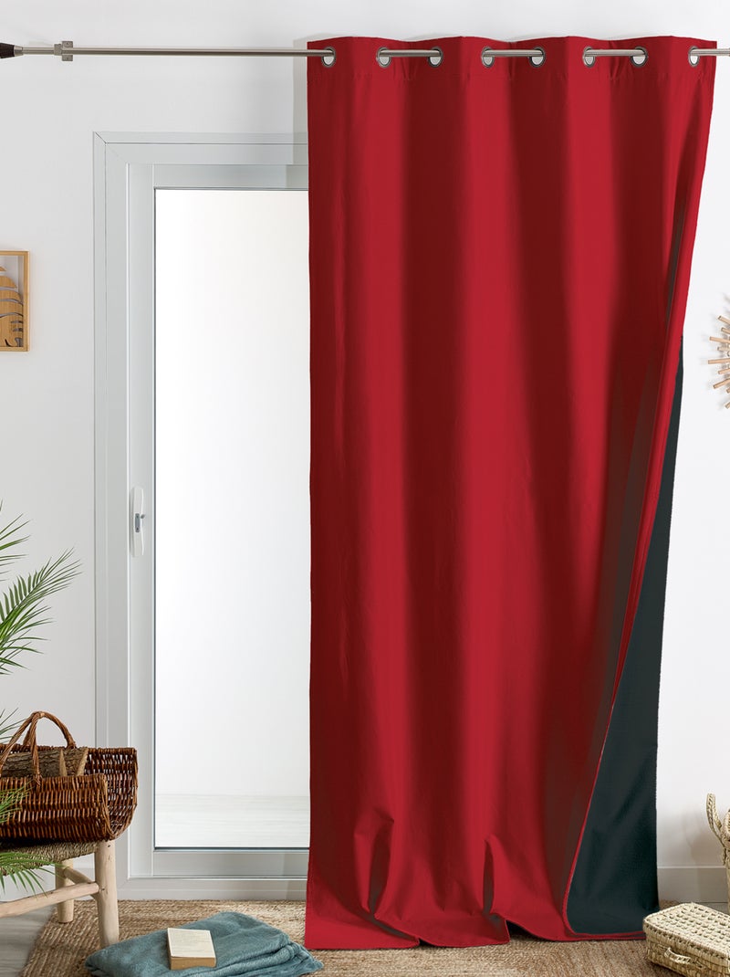 Rideau thermique occultant 100% doublure polaire Rouge - Kiabi