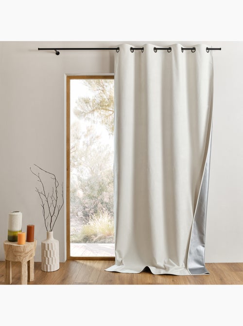 Rideau thermique occultant à œillets et réflecteur de chaleur - Kiabi