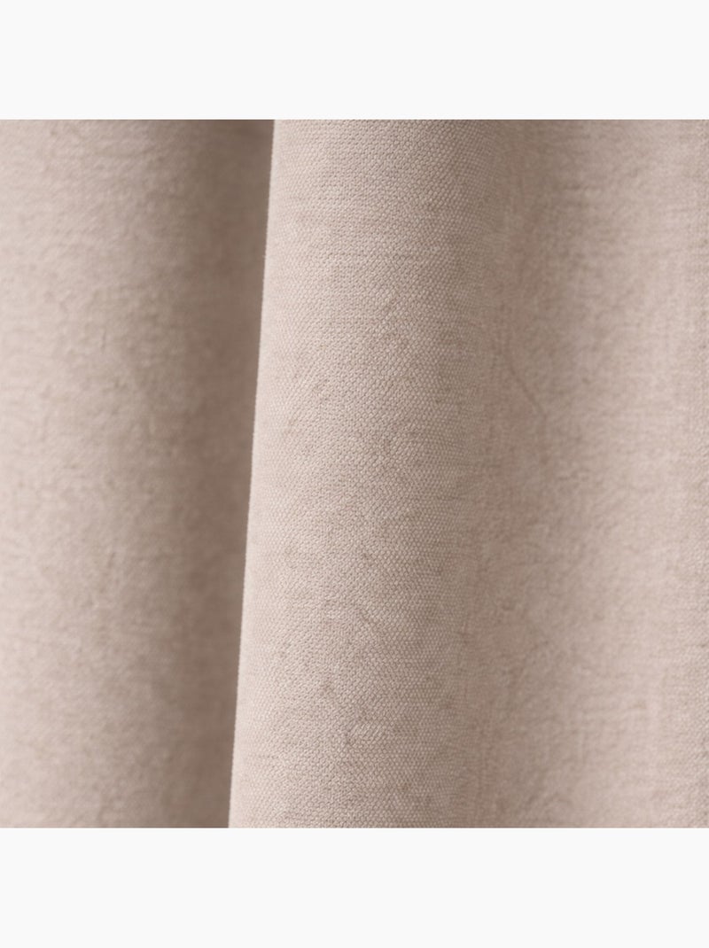 Rideau thermique phonique et semi occultant à galons fronceurs KONFOR Beige - Kiabi