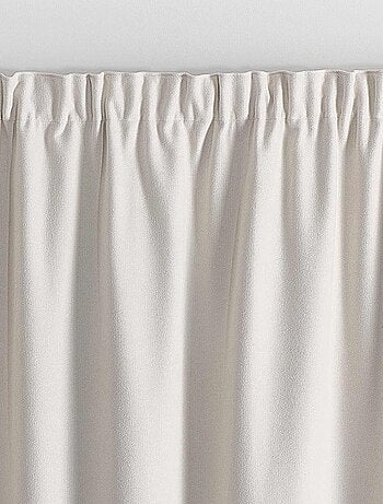 Rideau thermique phonique et semi occultant à galons fronceurs KONFOR