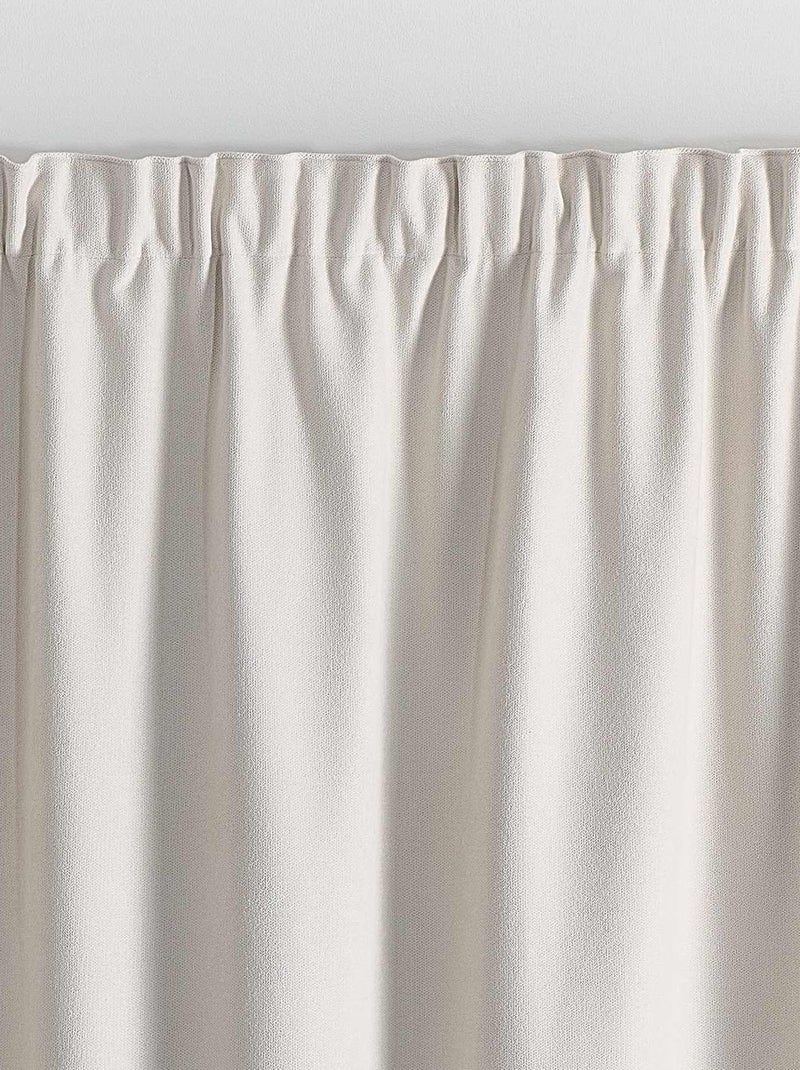 Rideau thermique phonique et semi occultant à galons fronceurs KONFOR Blanc cassé - Kiabi