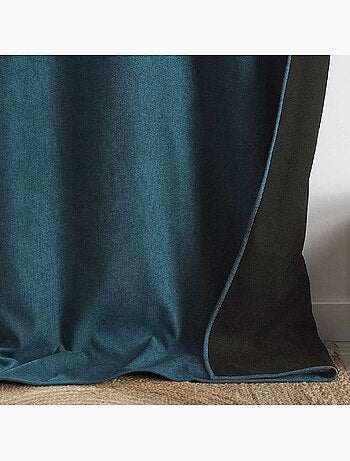 Rideau thermique phonique et semi occultant à galons fronceurs KONFOR