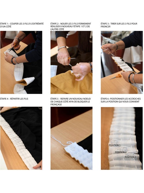 Rideau thermique phonique et semi occultant à galons fronceurs KONFOR - Kiabi