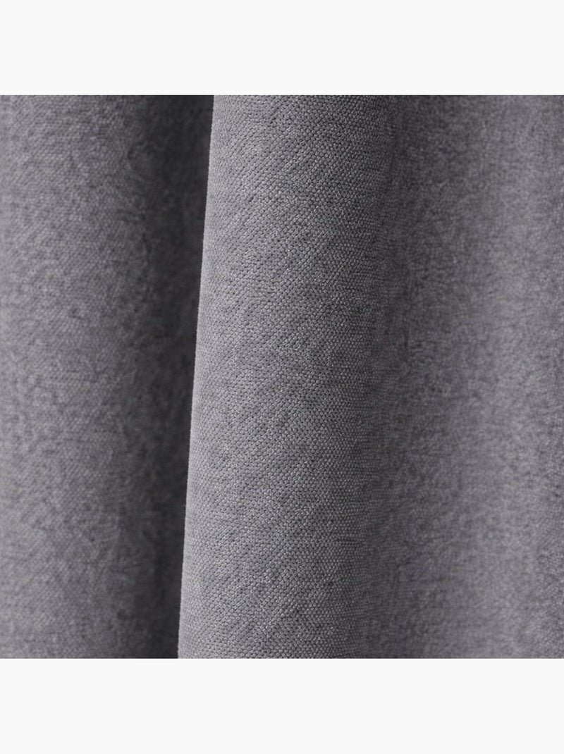 Rideau thermique phonique et semi occultant à galons fronceurs KONFOR gris anthracite - Kiabi