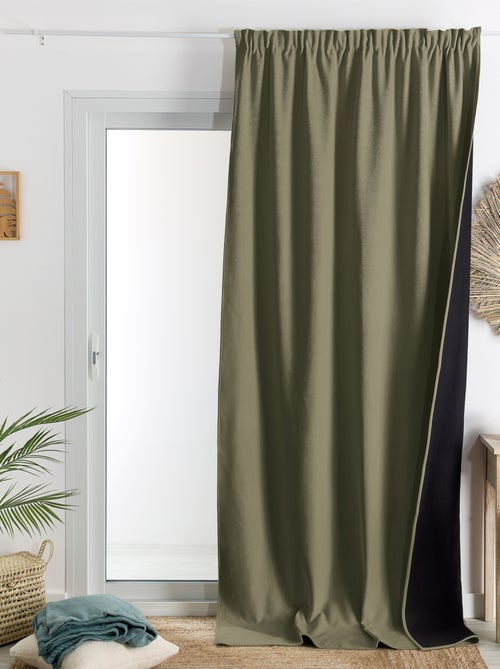 Rideau thermique phonique et semi occultant à galons fronceurs KONFOR - Kiabi Rideau thermique phonique et semi occultant à galons fronceurs KONFOR - Kiabi