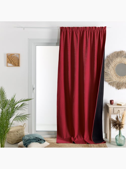 Rideau thermique phonique et semi occultant à galons fronceurs KONFOR - Kiabi