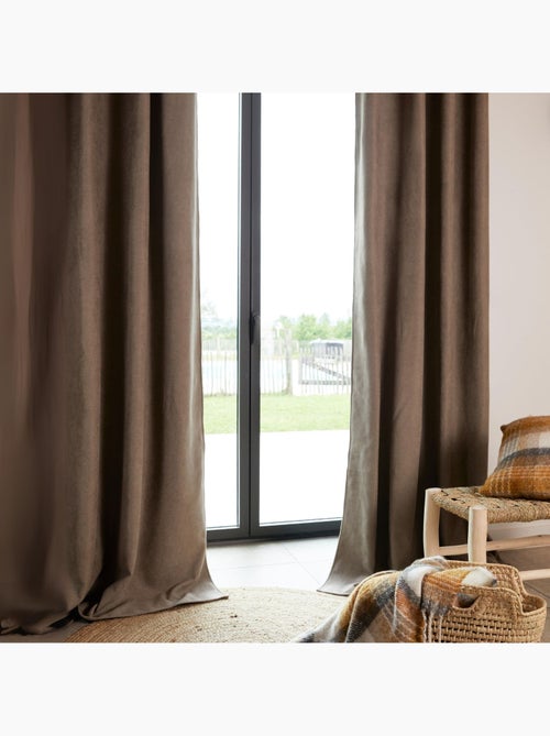 Rideau thermique phonique et semi occultant à galons fronceurs KONFOR - Kiabi