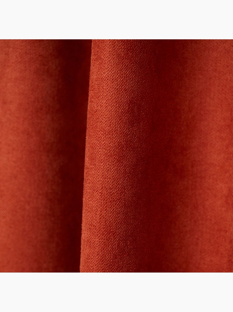 Rideau thermique phonique et semi occultant à galons fronceurs KONFOR Terracotta - Kiabi