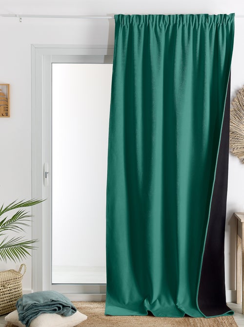 Rideau thermique phonique et semi occultant à galons fronceurs KONFOR - Kiabi