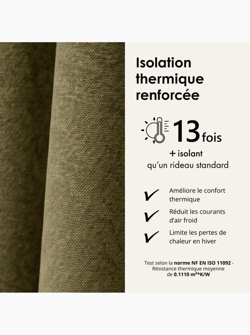 Rideau thermique phonique et semi occultant KONFOR - Kiabi