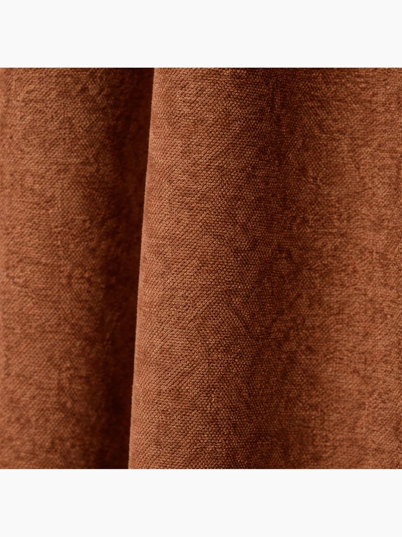 Rideau thermique phonique et semi occultant KONFOR Marron clair - Kiabi