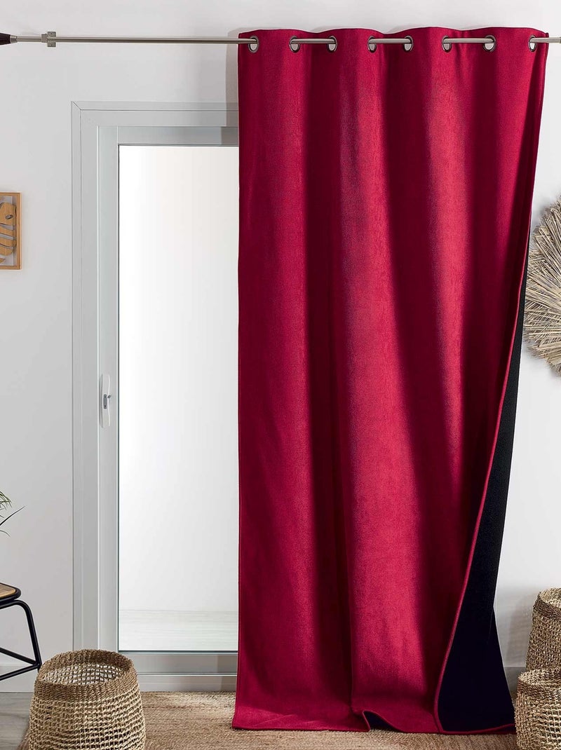 Rideau thermique phonique et semi occultant KONFOR Rouge - Kiabi