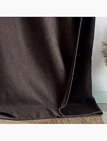 Rideau thermique phonique et semi occultant à galons fronceurs KONFOR