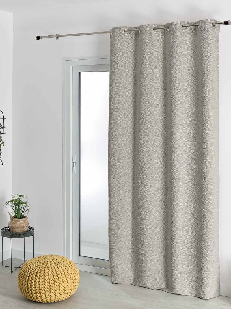 Rideau thermique semi-occultant bouclette Beige - Kiabi