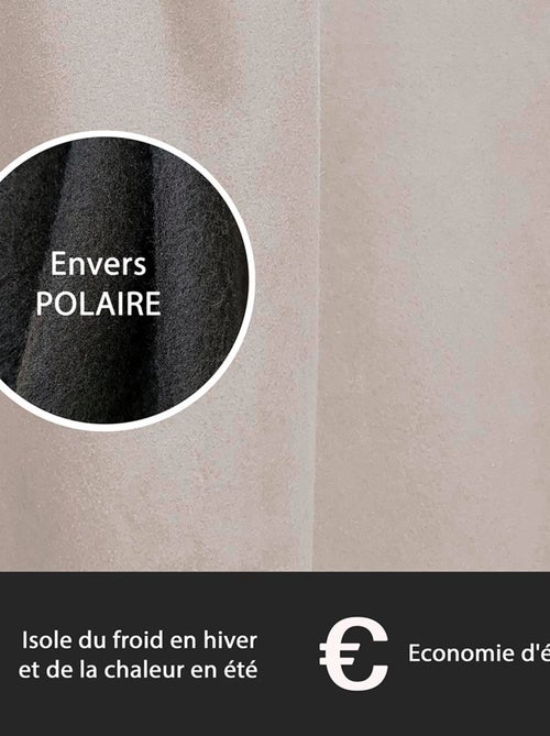 Rideau Thermique suédine doublé polaire - Prêt à poser. - Kiabi