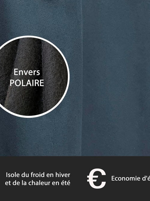 Rideau Thermique suédine doublé polaire - Prêt à poser. - Kiabi