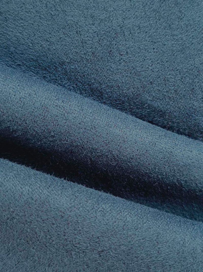 Rideau Thermique suédine doublé polaire - Prêt à poser. Bleu pétrole - Kiabi