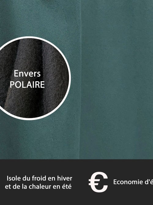 Rideau Thermique suédine doublé polaire - Prêt à poser. - Kiabi