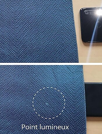 Rideau Thermique Velours frappé doublé polaire - Prêt a poser.