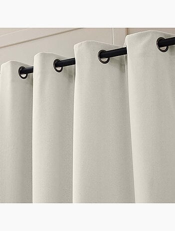 Rideau thermique à œillets – Velours côtelé doublé polaire