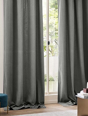 Rideau thermique à œillets – Velours côtelé doublé polaire