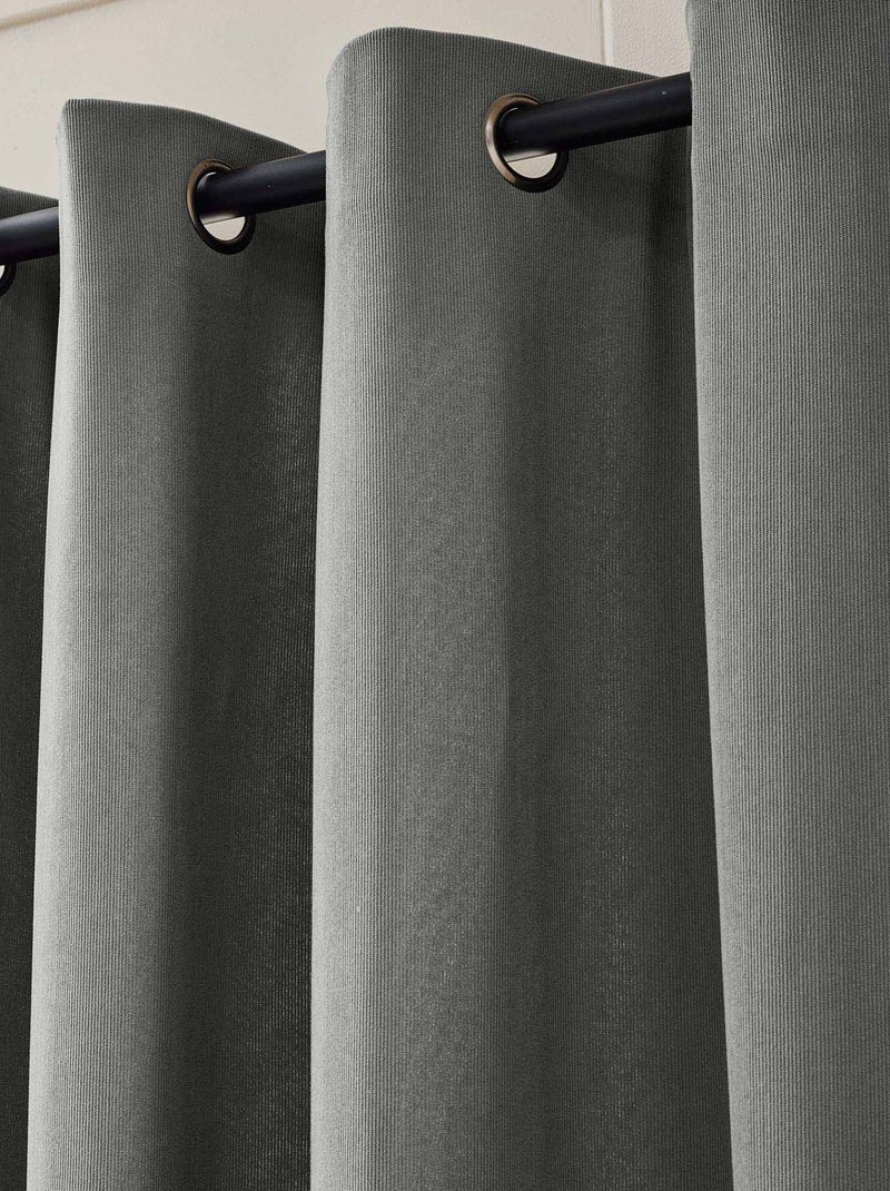 Rideau thermique velours Madison  - Douceur D'intérieur gris anthracite - Kiabi