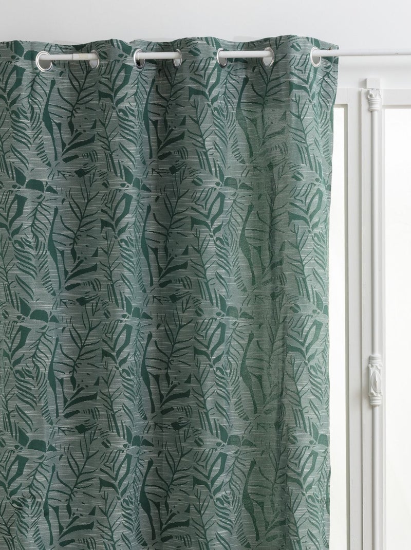 Rideau tissage jacquard Folha Vert - Kiabi