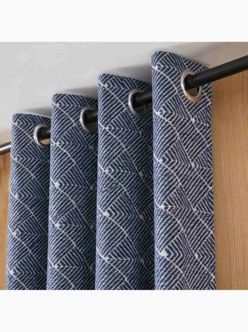 Rideau tissé jacquard chenille 140x250cm - Kiabi