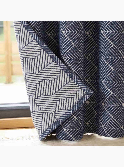 Rideau tissé jacquard chenille 140x250cm - Kiabi