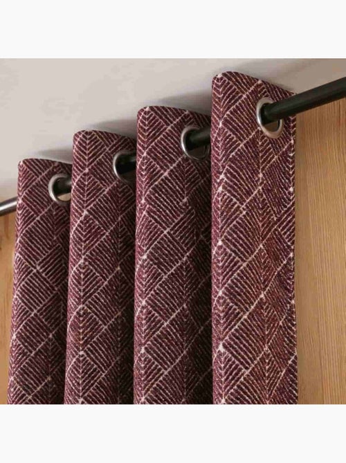 Rideau tissé jacquard chenille 140x250cm - Kiabi