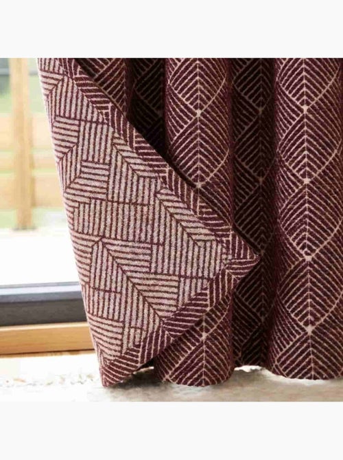 Rideau tissé jacquard chenille 140x250cm - Kiabi