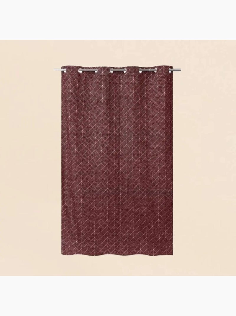 Rideau tissé jacquard chenille 140x250cm Bordeaux - Kiabi
