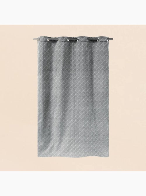 Rideau tissé jacquard chenille 140x250cm - Kiabi