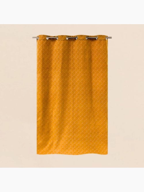 Rideau tissé jacquard chenille 140x250cm - Kiabi