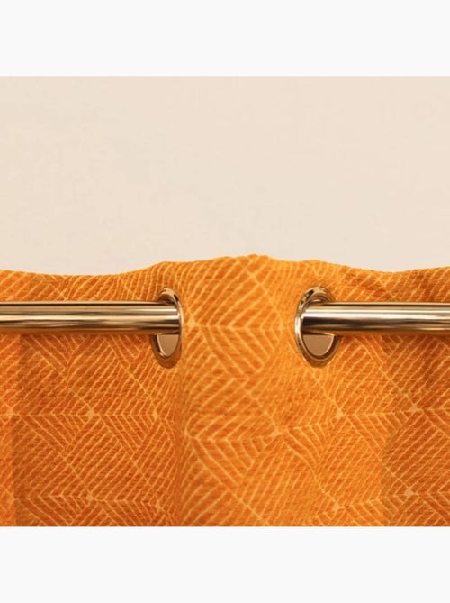 Rideau tissé jacquard chenille 140x250cm - Kiabi