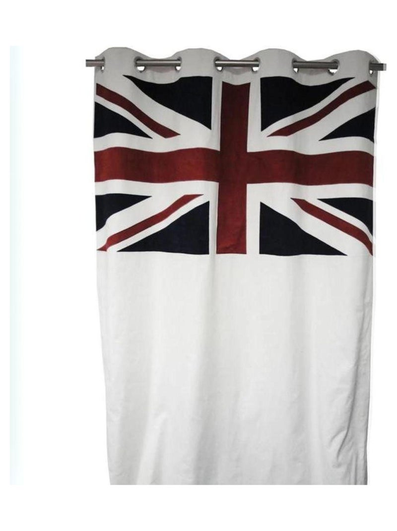 Rideau "UK" à oeillet Blanc - Kiabi