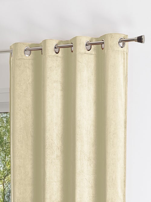 Rideau uni  - Effet daim - Kiabi