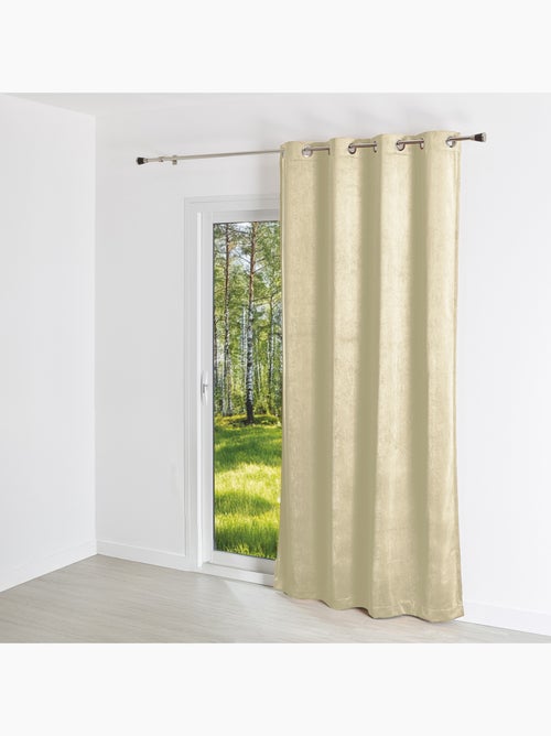 Rideau uni  - Effet daim - Kiabi