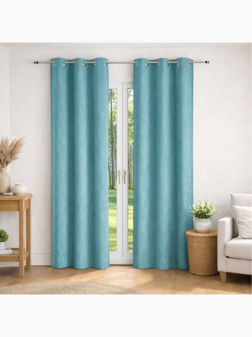 Rideau uni  - Effet daim - Kiabi