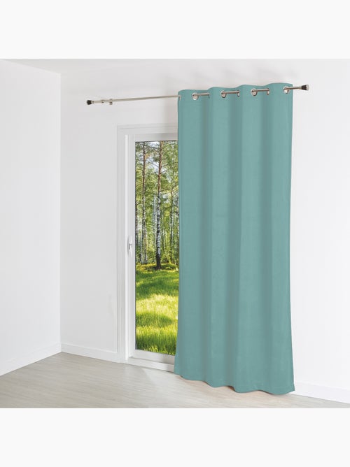 Rideau uni  - Effet daim - Kiabi