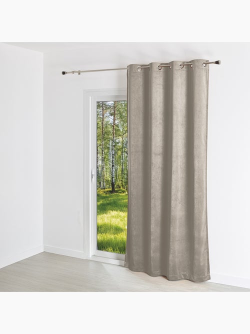 Rideau uni  - Effet daim - Kiabi