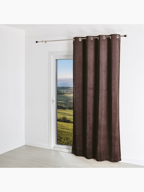 Rideau uni  - Effet daim - Kiabi